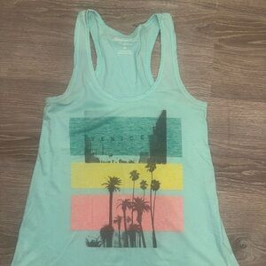 American Eagle Outfitters Teal Tank Top